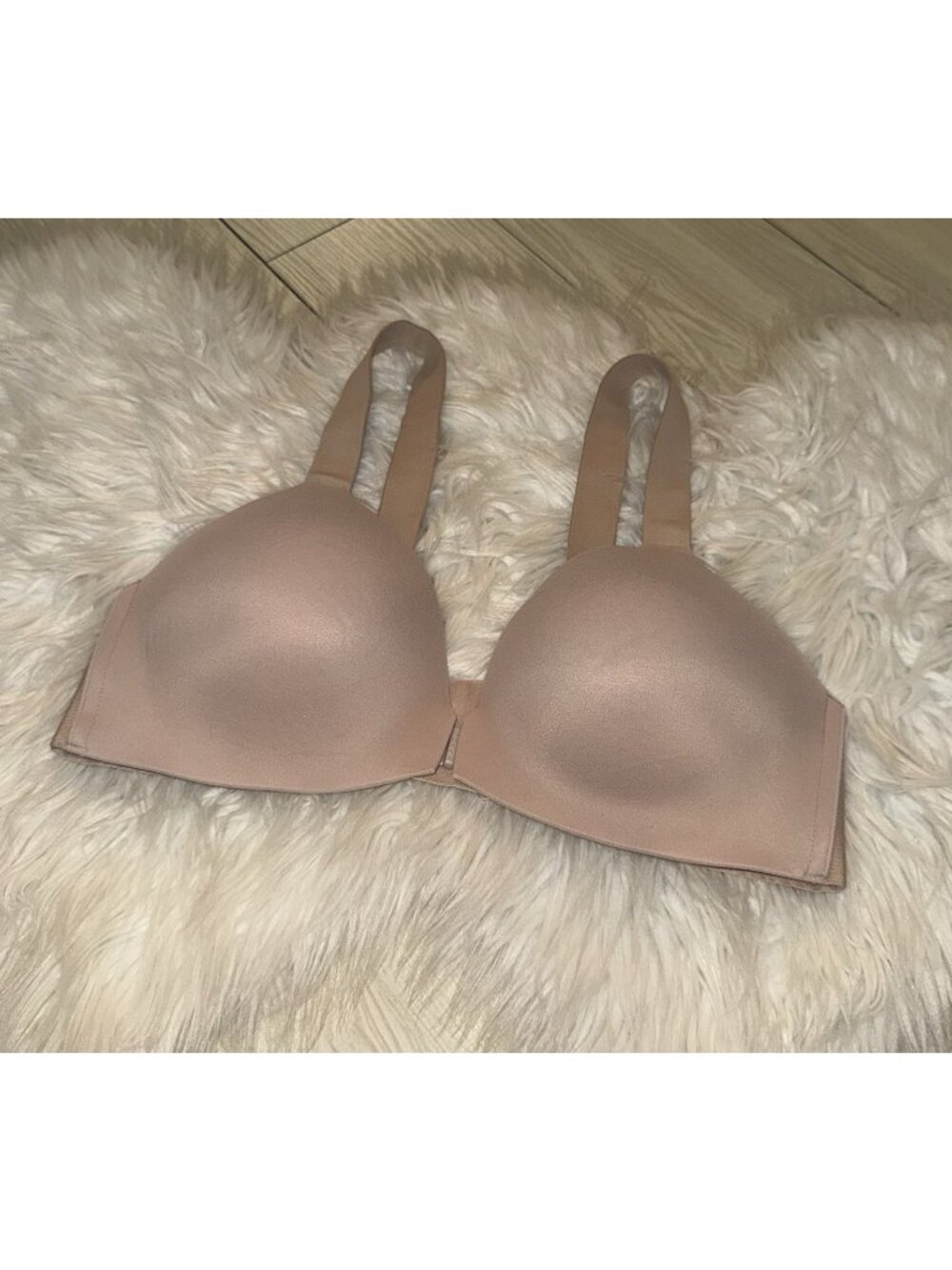 Spanx 30017R Bra-llelujah! Wireless Contour Bra Front Close Lined 36C Beige